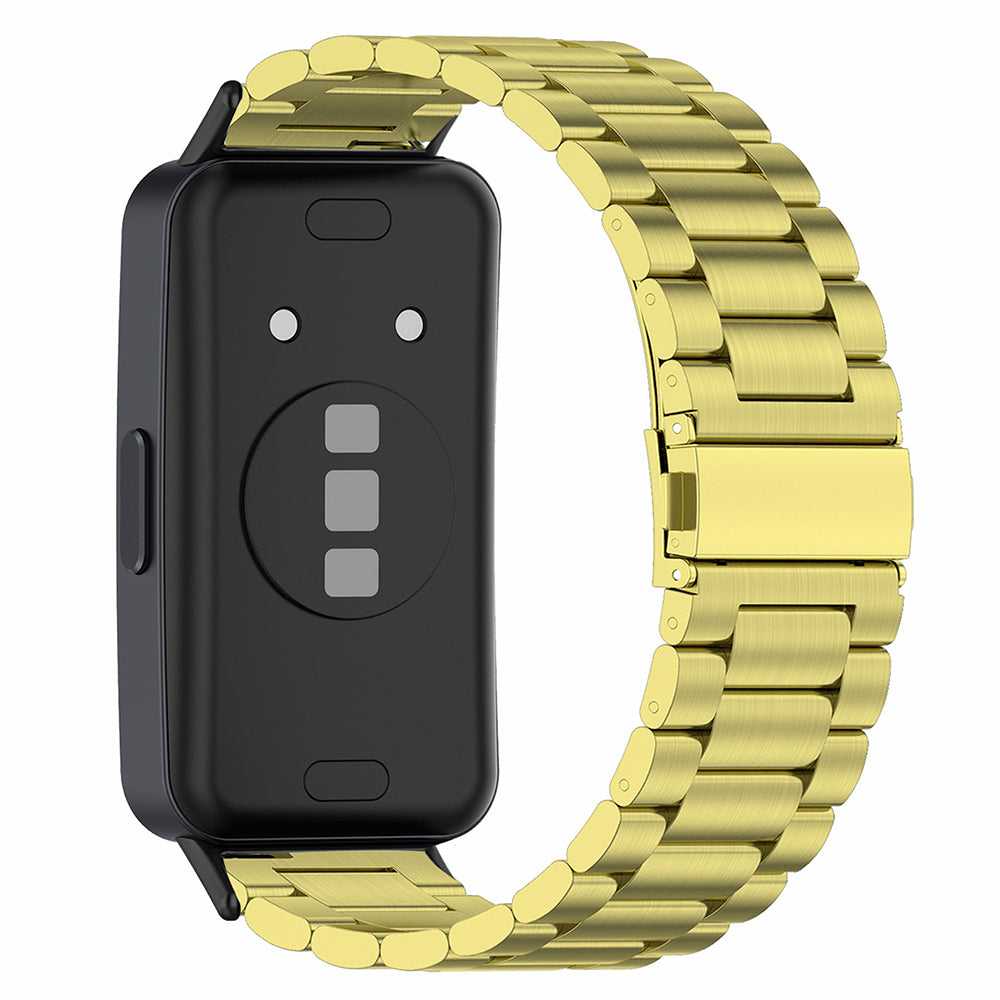 For Huawei Band 8 Smartwatch Strap Repair Part Watch Strap 3-Bead Stainless Steel Band Replacement For Huawei Band 8 Smartwatch Strap Repair Part Watch Strap 3-Bead Stainless Steel Band Replacement